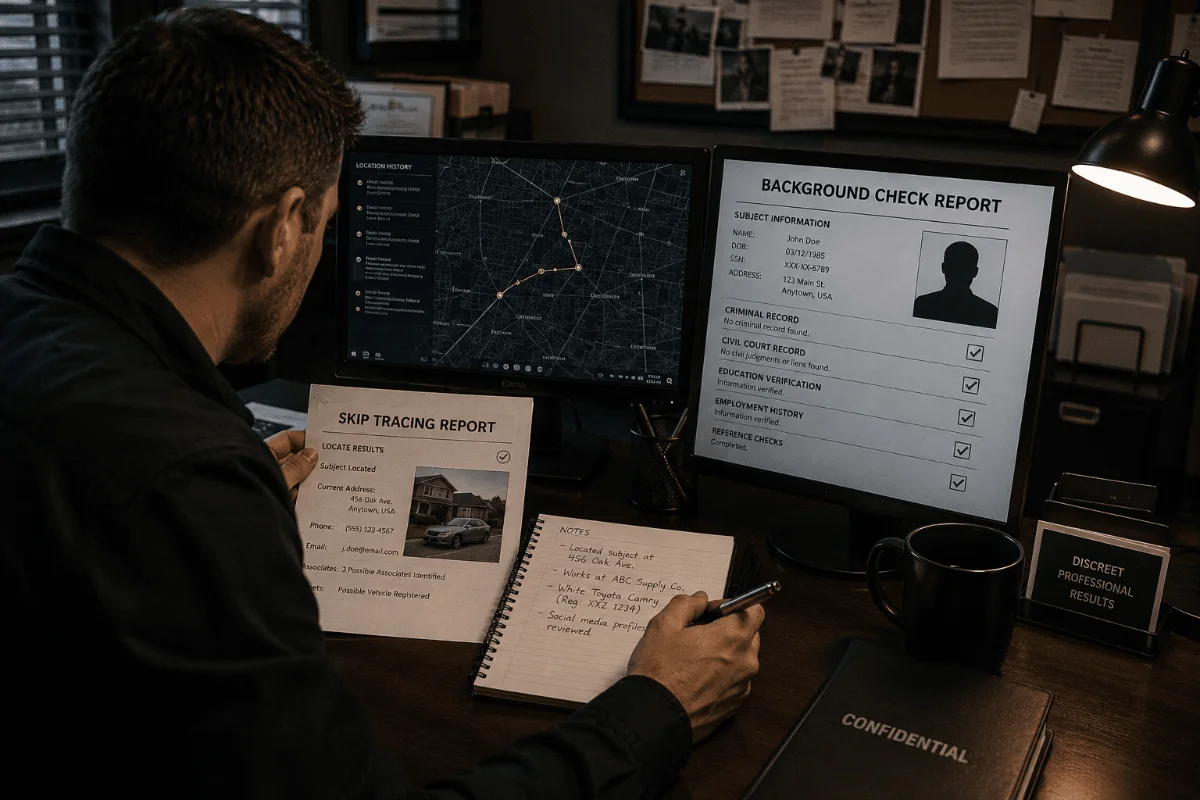 Background check and skip tracing private investigation Myrtle Beach SC